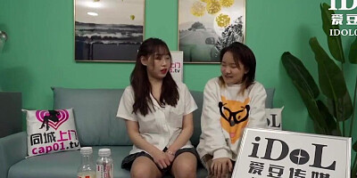 Slut Asian whore with big natural boobs teasting her big dick friend to fuck her wet pussy