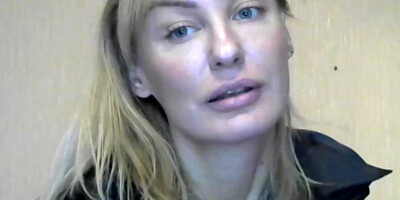 Amateur blonde MILF Sandra is cock-teasing on live webcam show