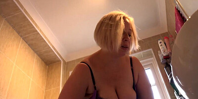 AuntJudys - Cleaning Day with Big Booty BBW MILF Star in Pantyhose