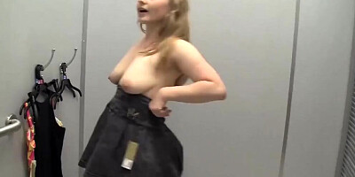 Juicy MILF Lili Sparks spanks herself while changing her clothes