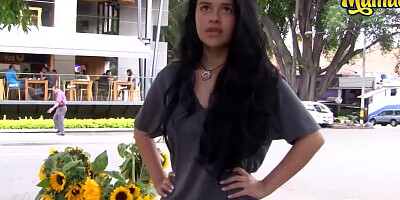 Big ass teen sweetheart bounces on the hard shaft while wearing Converse shoes