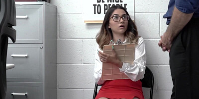 Nerdy young babe was accused of stealing and lured into sex by a cop