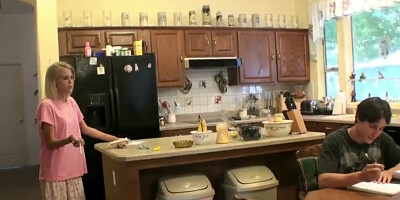 Blonde Stepsister Smoke and Fuck