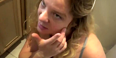 Sex with stepmom on the kitchen floor