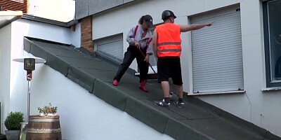 Full-bosomed MILF is ass-fucked by a coach on tennis court