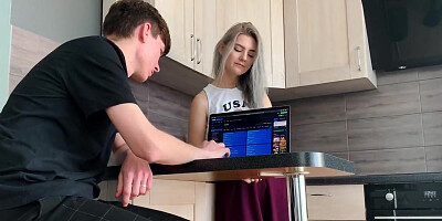 Fucking Cuckold's Girlfriend to Cum on her Slutty Face - Eva Elfie