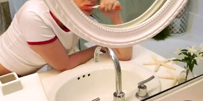 Cute amateur girl is filmed POV-style while having sex