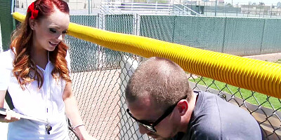 Dani Jensen goes down on Jessy Jones to suck his cock