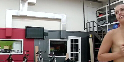 Gym trainer fucks in a foursome with three hot teen beauties in tight sportswear