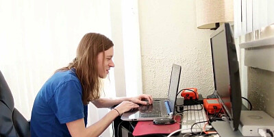 Long-haired dude is fucking his amazing stepmom Raven Hart