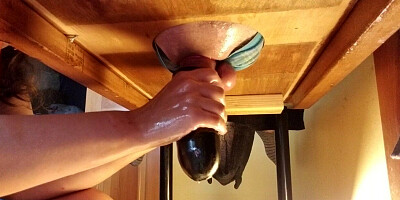 Skillful woman gives an amazing handjob to a gifted man