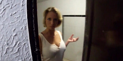 STEPSISTER WITH BIG TITS CAME TO LOOK AFTER HER LITTLE BROTHER