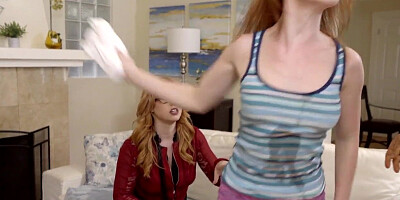 Athena Rayne and Edyn Blair are sharing Sam Shock's cock