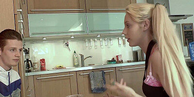 Blonde euro babe is craving for that huge fat dick