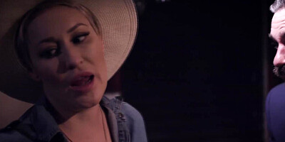 Waitress is banged by her manager in a bar and has her face covered in cum