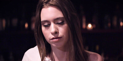 Waitress is banged by her manager in a bar and has her face covered in cum