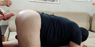 Share my wife with a friend. Threesome. MFM. Cuckold. Bisexual husband. Strapon. Full scene. Ep27