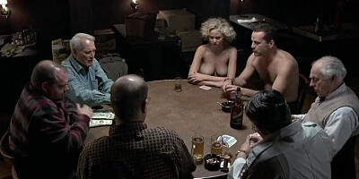 Celebrities show off titties while playing cards