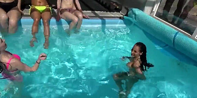 Spending the best days of their lives in the local pool