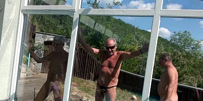 Spending the best days of their lives in the local pool