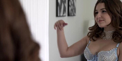 Leana Lovings blows Codey Steele and rides his hard cock