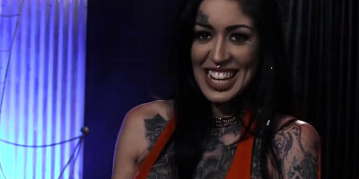 Inked brunette bombshell Janey Doe gets pounded by Tommy Pistol