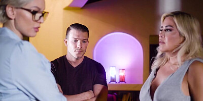 ADULT TIME - Lucky Guy Serves Up Cock In WILD THREESOME WITH STEPMOMS Kenzie Taylor And Caitlin Bell