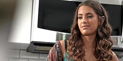 Gorgeous teen Uma Jolie is sucking stepbrother's pecker and gets shagged