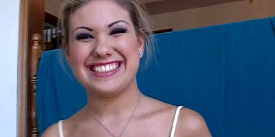 Cum me on you horny pig - perfect POV blowjob with sweet 18 year old