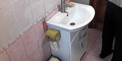 In toilet stepdaughter masturbates dick stepdad Lot of sperm