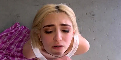 Fucking StepDaddy and taking his Big Cum Facial in Car Garage