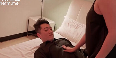 TMW162 - horny Asian MILF Catches Young Guy Smelling Panties And Makes Him CUM