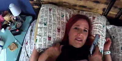 Kinky burglar fucks that helpless redhead MILF in her bed