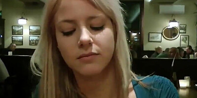 Pretty blonde amateur girl put on fishnet stockings for her boyfriend
