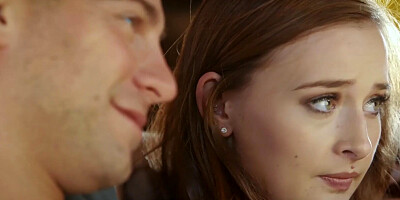 Petite doll Danni Rivers gets shagged on the couch by a boyfriend