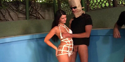 Wild Gangbang for a Blonde Sexy Bitch in Heat