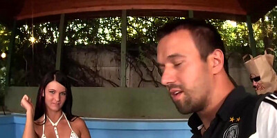 Wild Gangbang for a Blonde Sexy Bitch in Heat