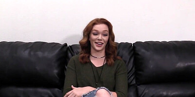 Redhead Rowan Bent for Doggystyle and Creampie in Casting
