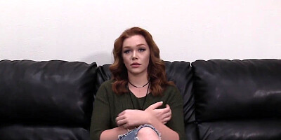 Redhead Rowan Bent for Doggystyle and Creampie in Casting