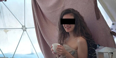 Stepsister loves my cum after shower! Can she refuse?