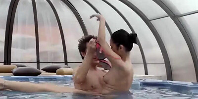 OLD4K. Sensual old and young action by cutie and caring senior