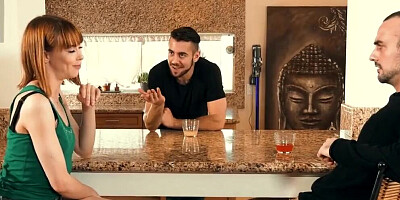 A Hot Step-Family Bisexual Threesome Afternoon