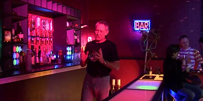 Strip club celebrates by having Christmas themed anal group sex with the blonde and brunette milfs