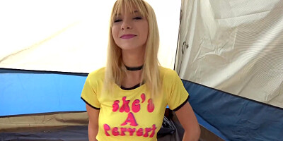 Hot Petite Sister Gets Fucked in the Tent while Camping