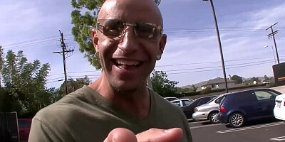 Sexy Landon rides the biggest cock she could find around