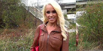 Public Agent Tattooed busty German blonde MILF fucked hard