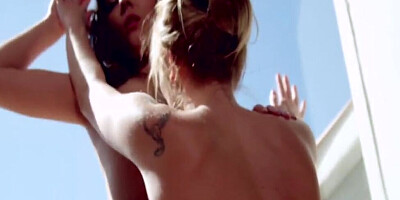 Passionate lesbians are fingering and licking one another's wet pussy