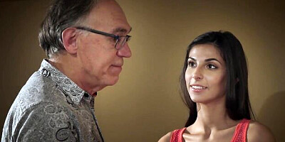 Grandpa trailer with enticing Angela Allison and Emily Brix from Oldje-3some