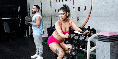The Real Workout featuring Mila Milkshake's oral porn