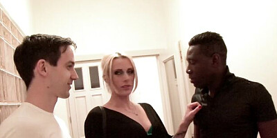 Modest chick at wife sharing movie